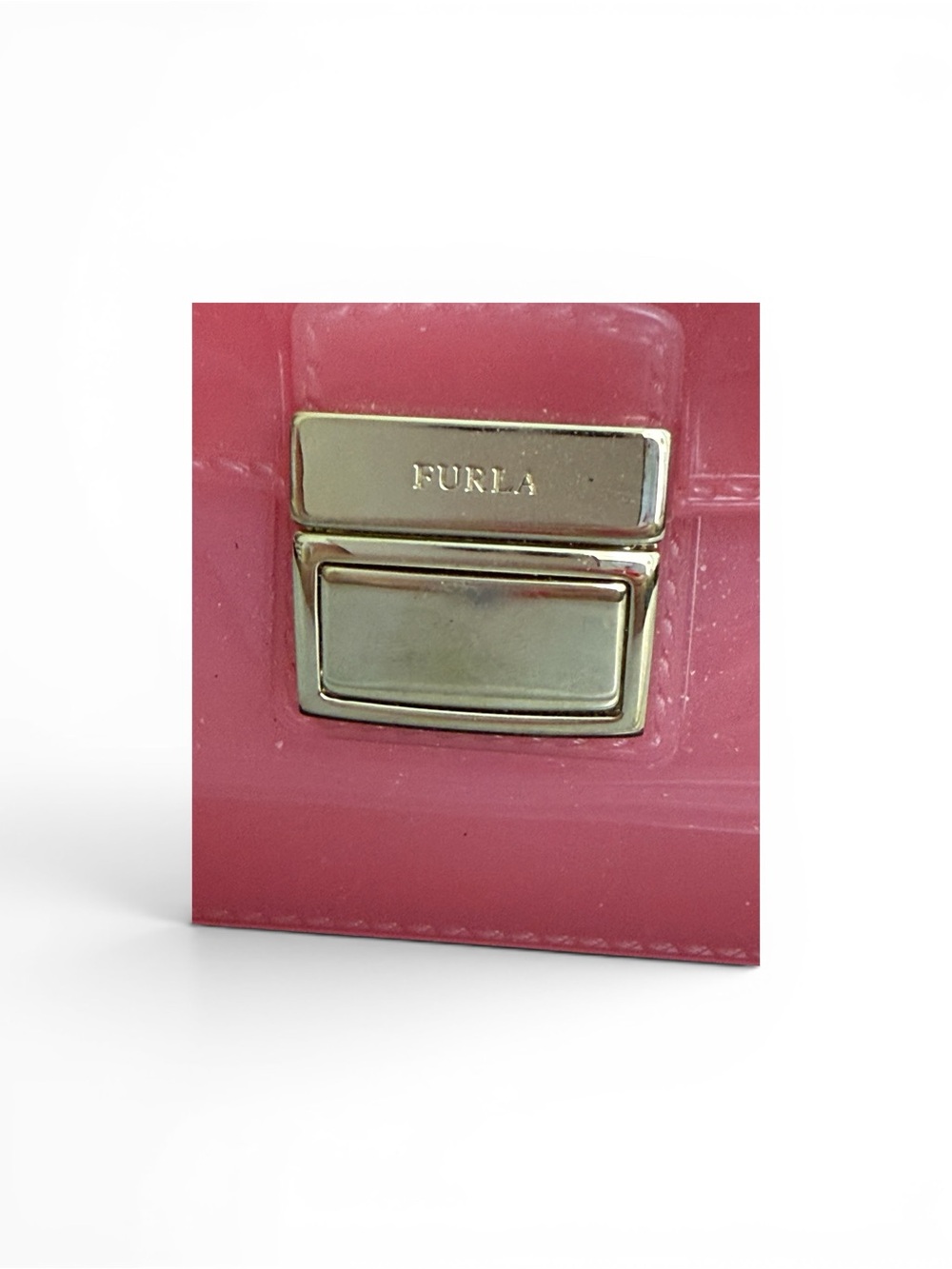 Furla Classic Small Mini Pink Top-Handle Jelly Crossbody Bag NWOT - Picture 3 of 9